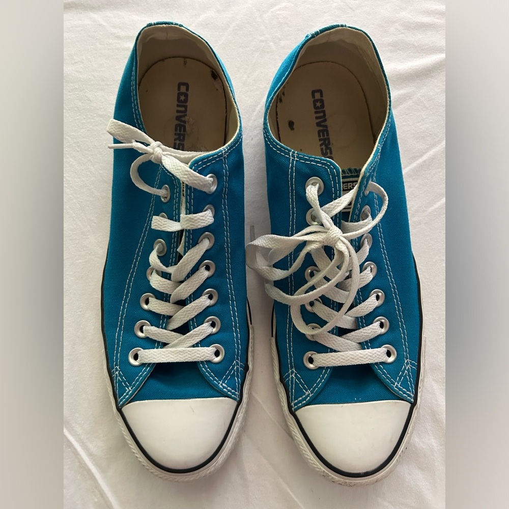 Bright Turquoise CT Converse, women’s size 11,  men’s size 9.